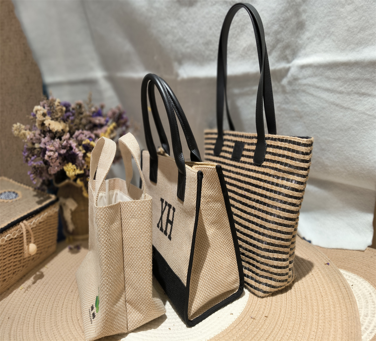 黃麻時(shí)尚手袋